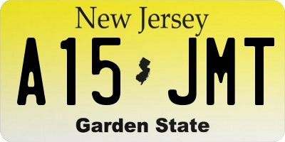 NJ license plate A15JMT