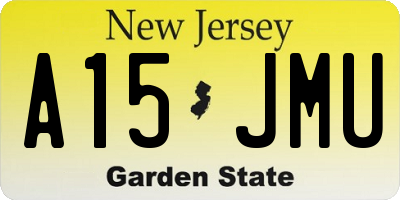 NJ license plate A15JMU