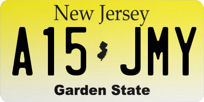 NJ license plate A15JMY