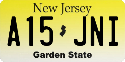 NJ license plate A15JNI