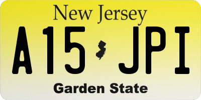NJ license plate A15JPI