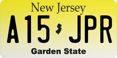 NJ license plate A15JPR