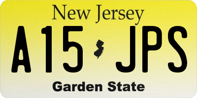 NJ license plate A15JPS