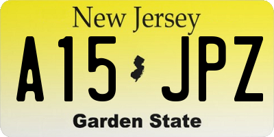 NJ license plate A15JPZ