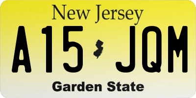 NJ license plate A15JQM