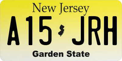 NJ license plate A15JRH