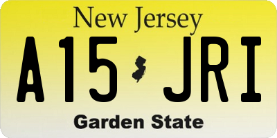 NJ license plate A15JRI