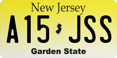 NJ license plate A15JSS