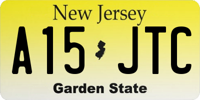 NJ license plate A15JTC