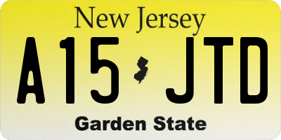 NJ license plate A15JTD