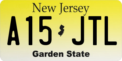 NJ license plate A15JTL