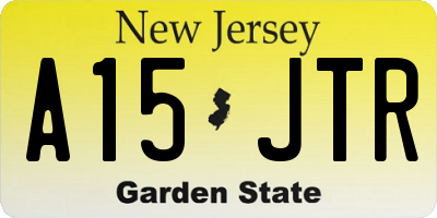 NJ license plate A15JTR