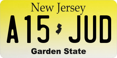 NJ license plate A15JUD