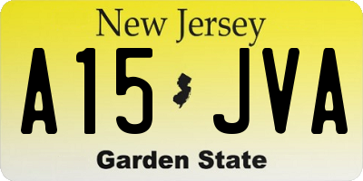 NJ license plate A15JVA
