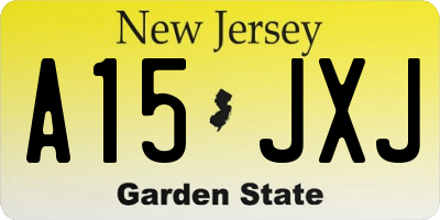 NJ license plate A15JXJ