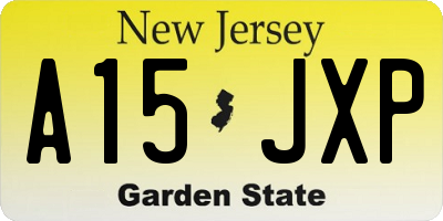 NJ license plate A15JXP