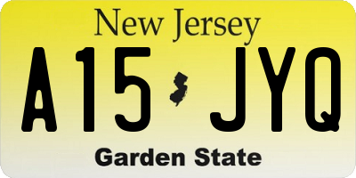 NJ license plate A15JYQ