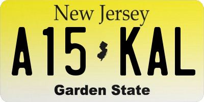 NJ license plate A15KAL