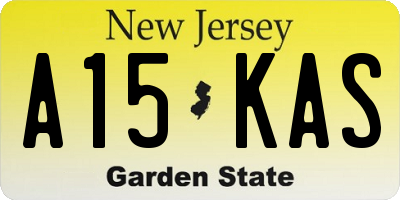 NJ license plate A15KAS