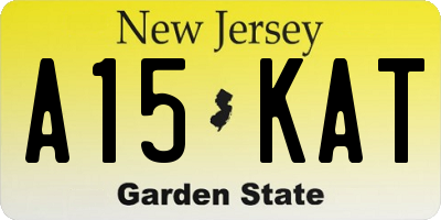 NJ license plate A15KAT