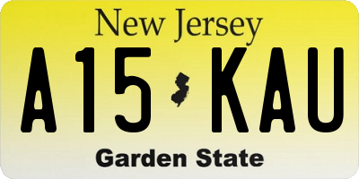 NJ license plate A15KAU