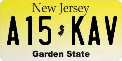 NJ license plate A15KAV