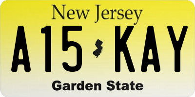 NJ license plate A15KAY