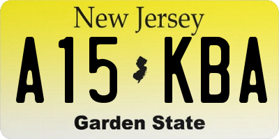 NJ license plate A15KBA