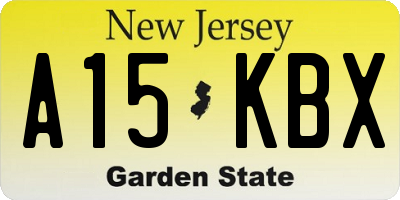 NJ license plate A15KBX