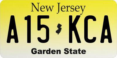 NJ license plate A15KCA