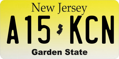 NJ license plate A15KCN
