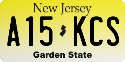 NJ license plate A15KCS