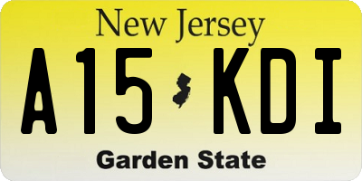 NJ license plate A15KDI