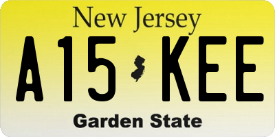 NJ license plate A15KEE