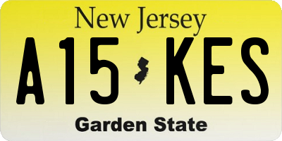 NJ license plate A15KES