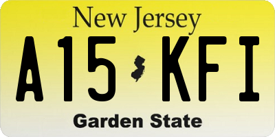 NJ license plate A15KFI