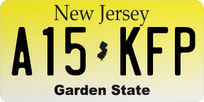 NJ license plate A15KFP