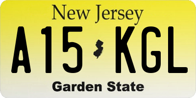 NJ license plate A15KGL