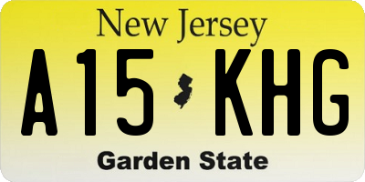 NJ license plate A15KHG