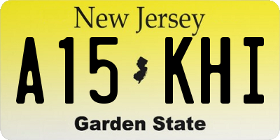NJ license plate A15KHI