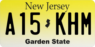 NJ license plate A15KHM