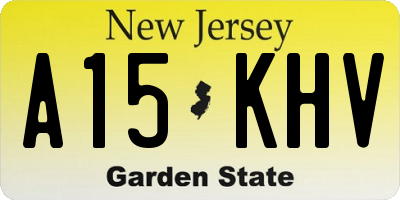 NJ license plate A15KHV