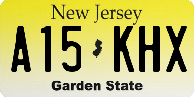 NJ license plate A15KHX