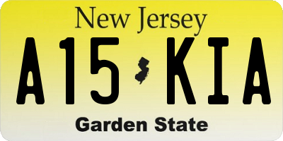 NJ license plate A15KIA