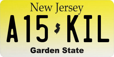 NJ license plate A15KIL