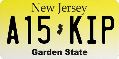NJ license plate A15KIP