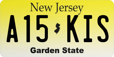 NJ license plate A15KIS