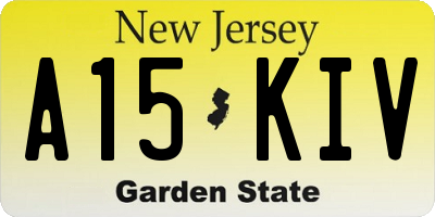 NJ license plate A15KIV