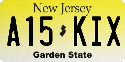 NJ license plate A15KIX