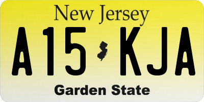 NJ license plate A15KJA